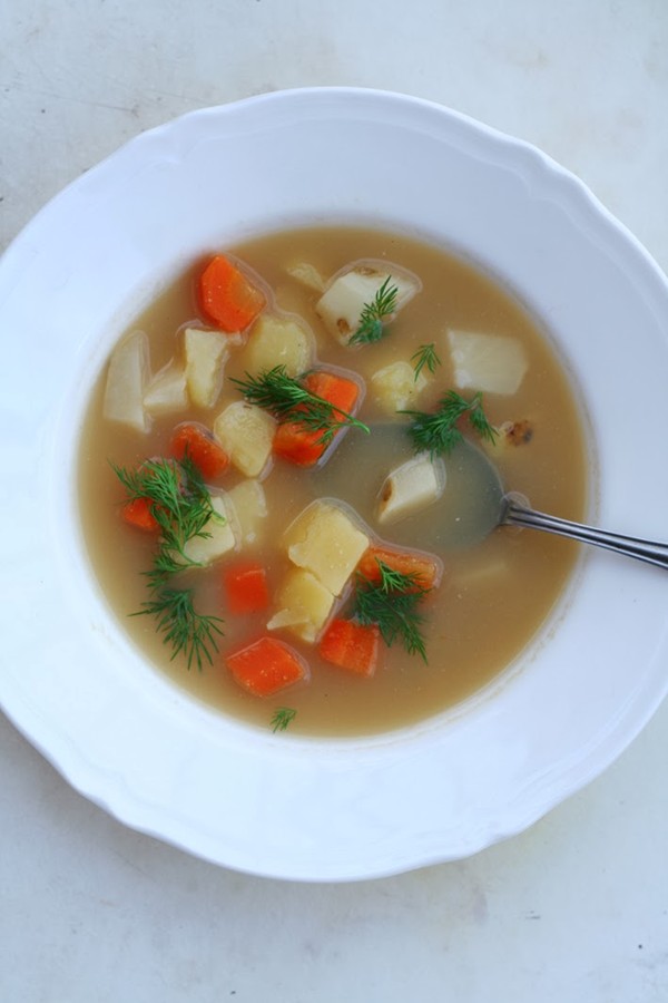 Tomato and Jerusalem artichoke soup