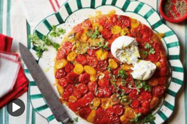 Tomato and Manchego tarte Tatin