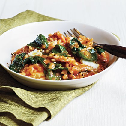 Tomato and mozzarella risotto