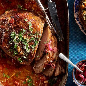 Tomato and onion brisket