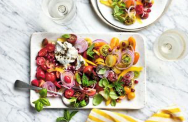 Tomato and pomegranate salad