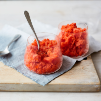 Tomato and red pepper granita