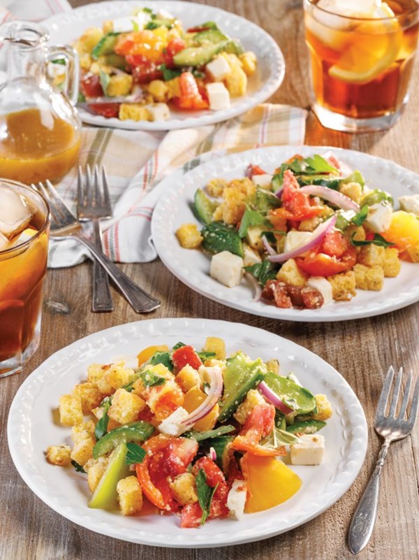 Tomato and smashed cucumber salad
