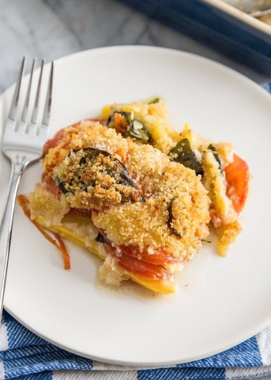 Tomato and squash gratin