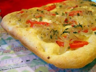 Tomato and sweet onion focaccia