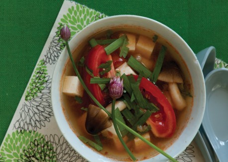 Tomato and tofu soup