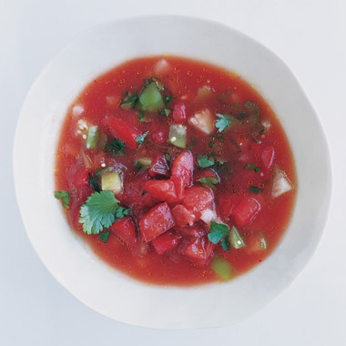 Tomato and tomatillo gazpacho