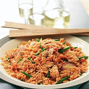 Tomato and tuna pilaf