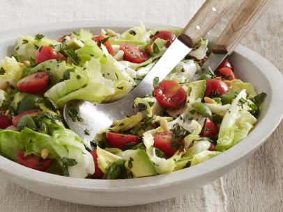 Tomato, avocado and escarole salad