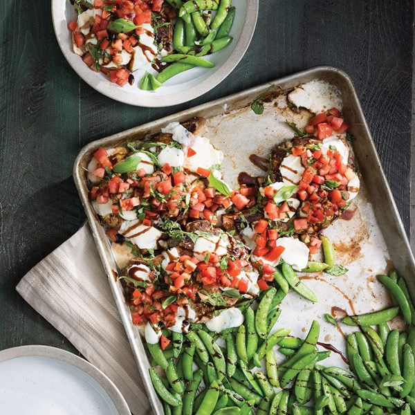 Tomato-basil pork chops