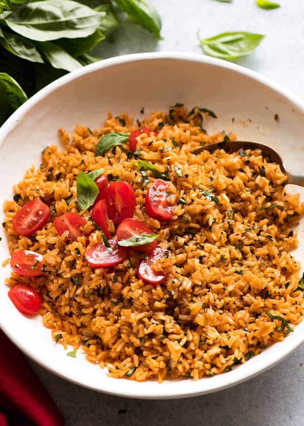 Tomato basil rice