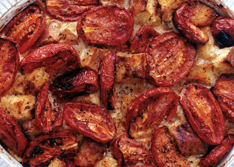 Tomato bread pudding
