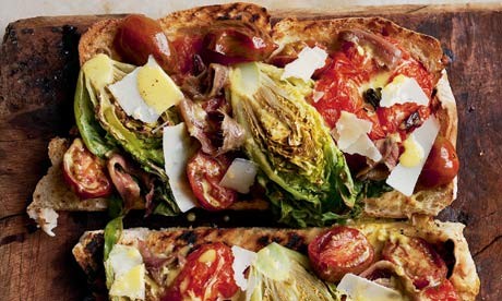 Tomato Caesar bruschetta