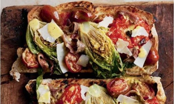 Tomato Caesar bruschetta