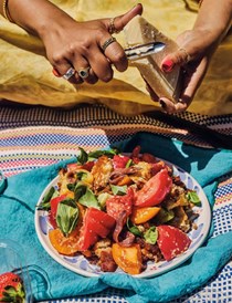 Tomato Caesar-esque salad