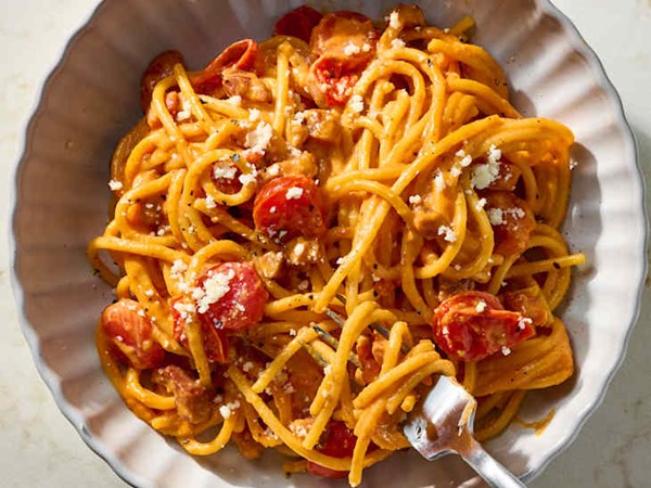 Tomato carbonara