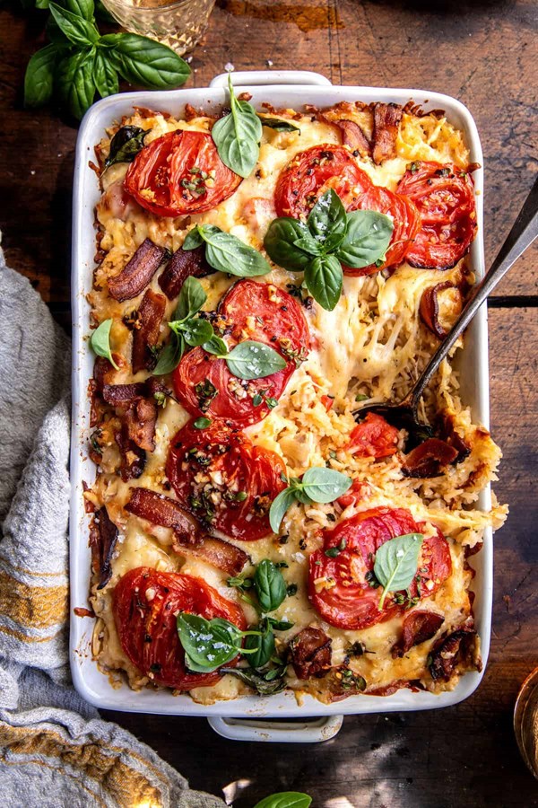 Tomato cheddar chicken and rice bake