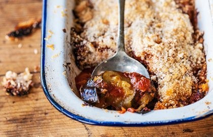Tomato, courgette and aubergine gratin