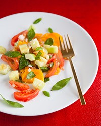 Tomato, cucumber and onion salad