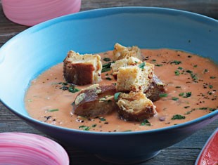 Tomato-cucumber gazpacho