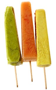 Tomato cucumber ice pops