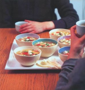 Tomato eggflower soup with beancurd