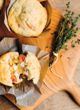 Tomato-feta muffins