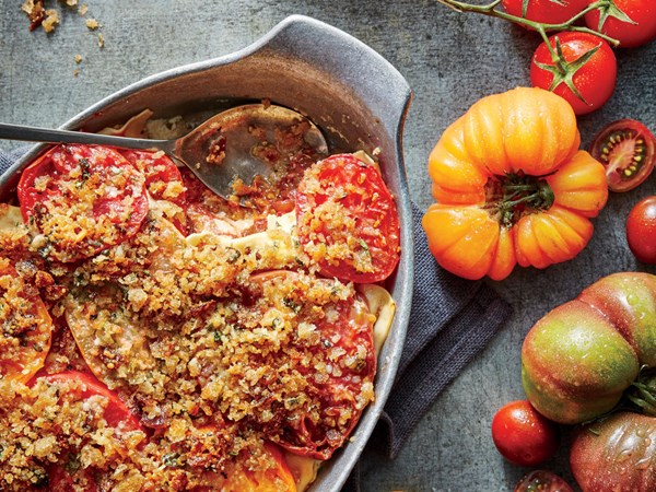 Tomato gratin lasagna