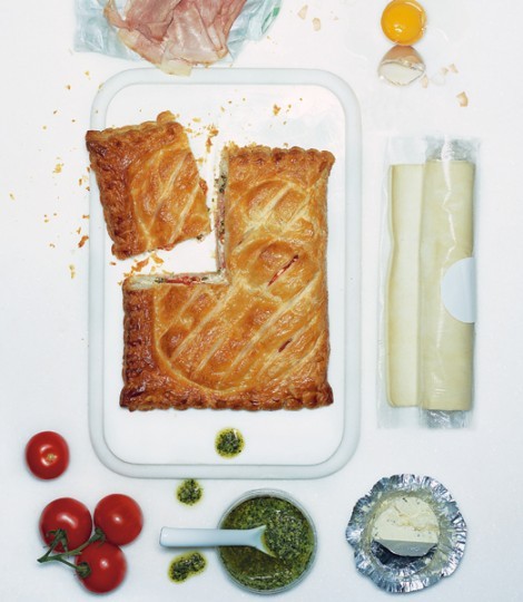 Tomato, ham and cheese turnover