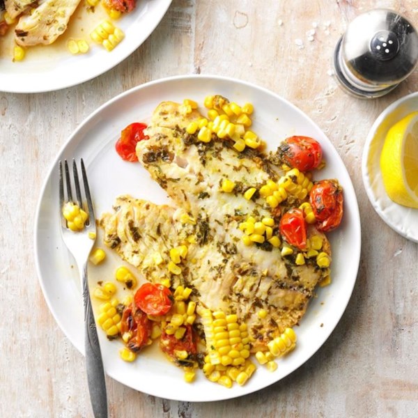 Tomato-herb grilled tilapia