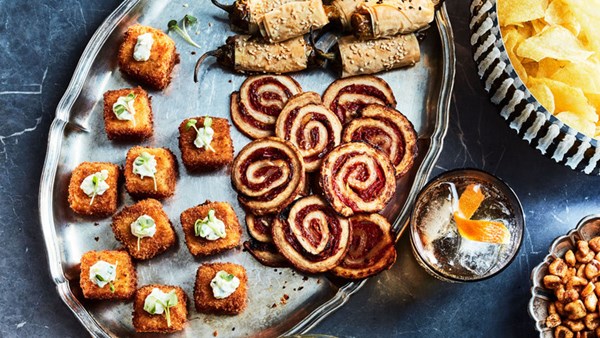 Tomato-jam pinwheels