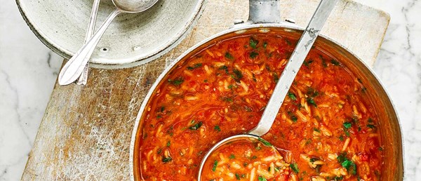 Tomato, lemongrass and rice soup