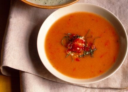 Tomato-melon gazpacho