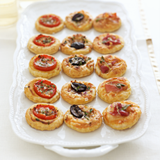 Tomato, mustard and thyme tarts