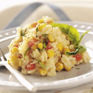 Tomato ‘n’ corn risotto 