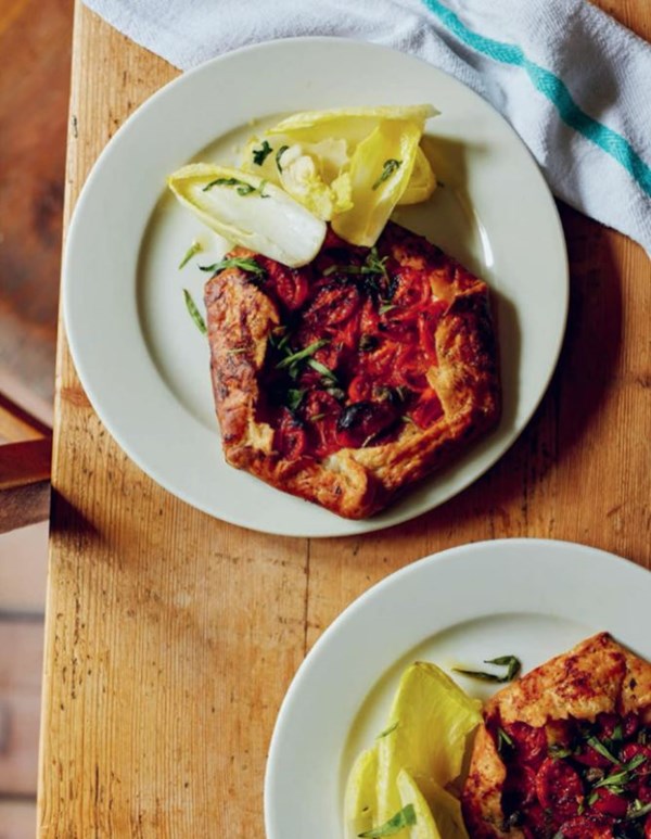 Tomato, Parmesan and caper galettes