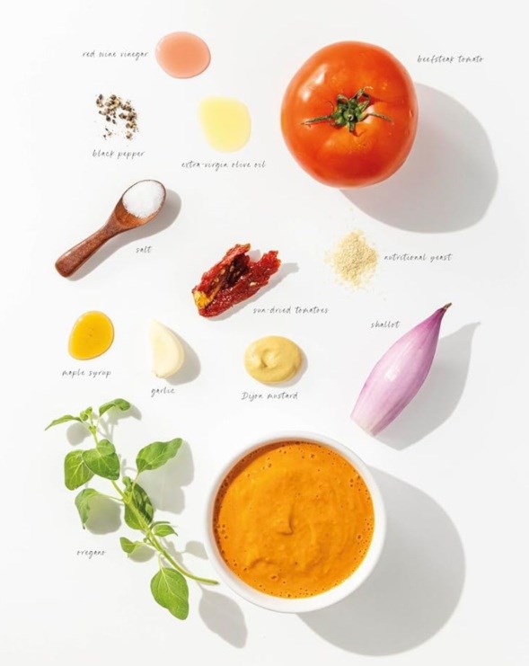 Tomato Parmesan vinaigrette