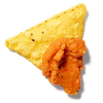 Tomato, peach and sherry vinegar salsa