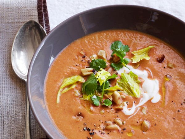 Tomato-peanut soup