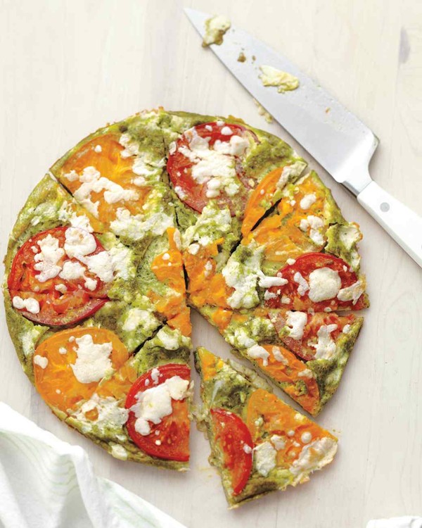 Tomato-pesto frittata