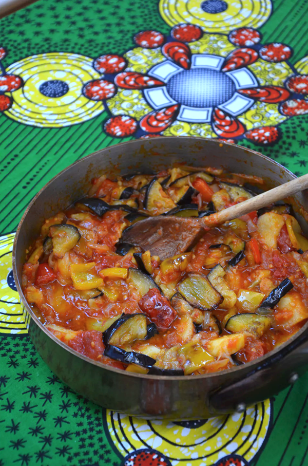 Tomato, potato and aubergine stew (Ciambotta)