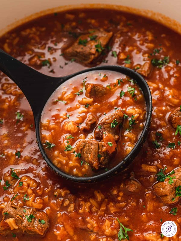 Tomato rice soup