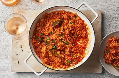 Tomato rice with chorizo & smoked paprika