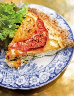 Tomato ricotta pie