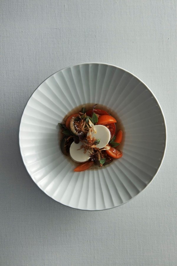 Tomato salad, tofu, yuzu kosho