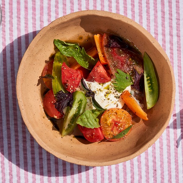 Tomato salad with basil vinaigrette 