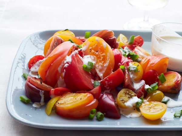 Tomato salad with horseradish ranch dressing [Grace Parisi]
