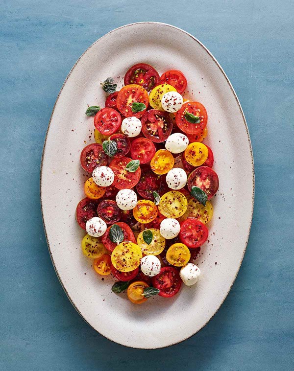 Tomato salad with labneh