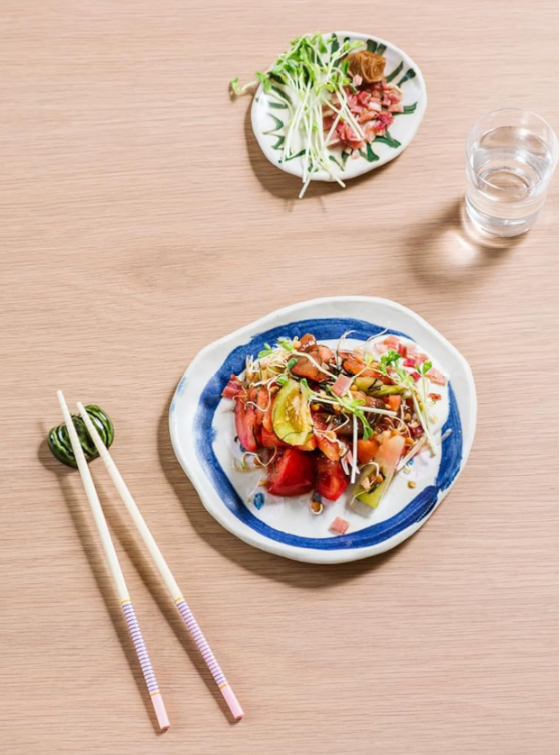 Tomato salad with ume dressing