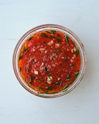 Tomato-shallot dressing